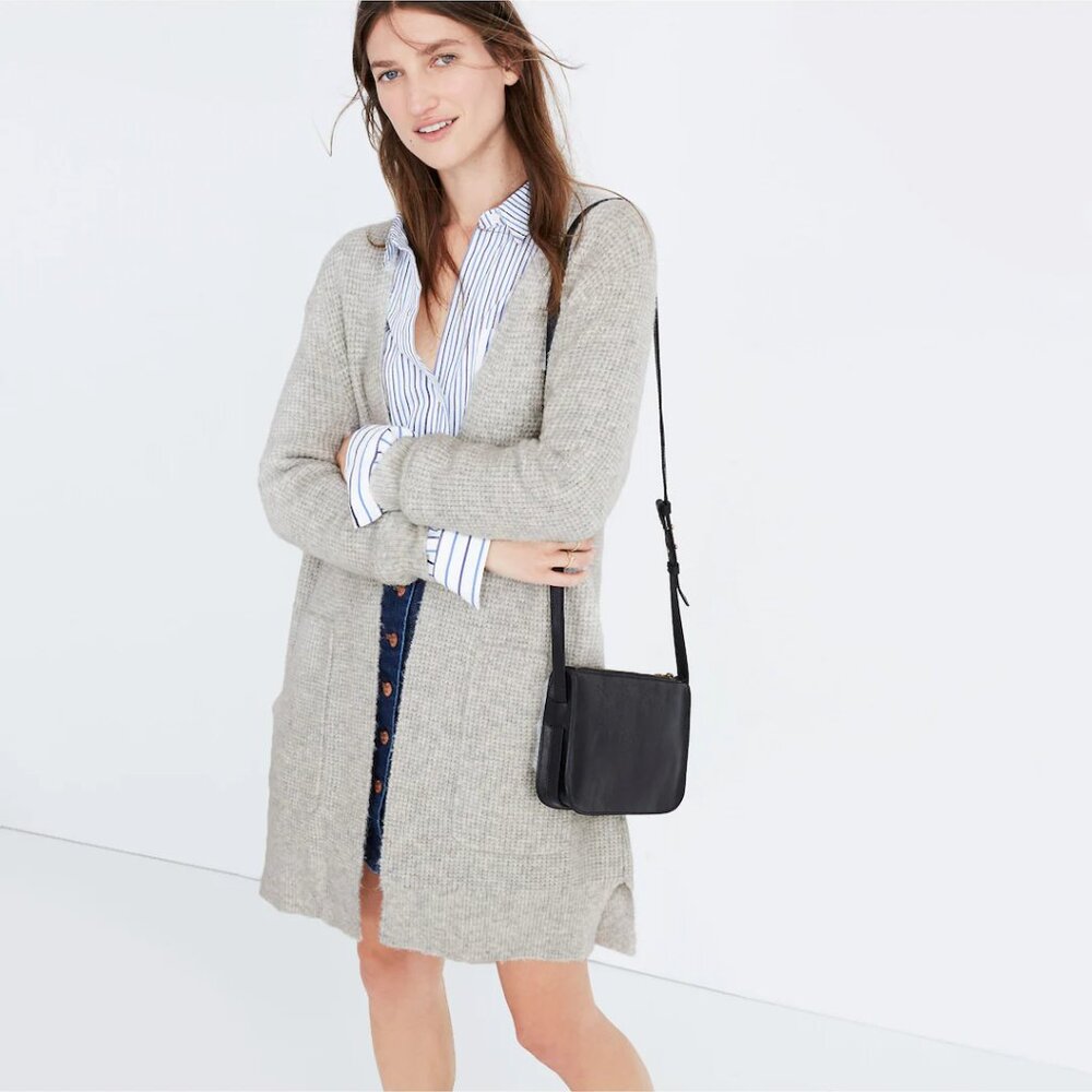 Madewell Long Waffle Knit Cardigan